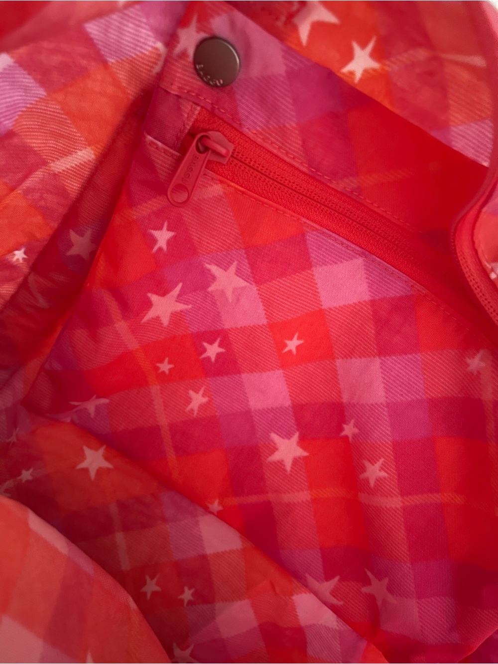 BAGGU Cloud Bag Pink Star Plaid - Picture 5 of 5